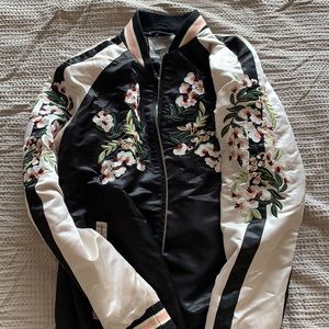 Embroidered bomber jacket
